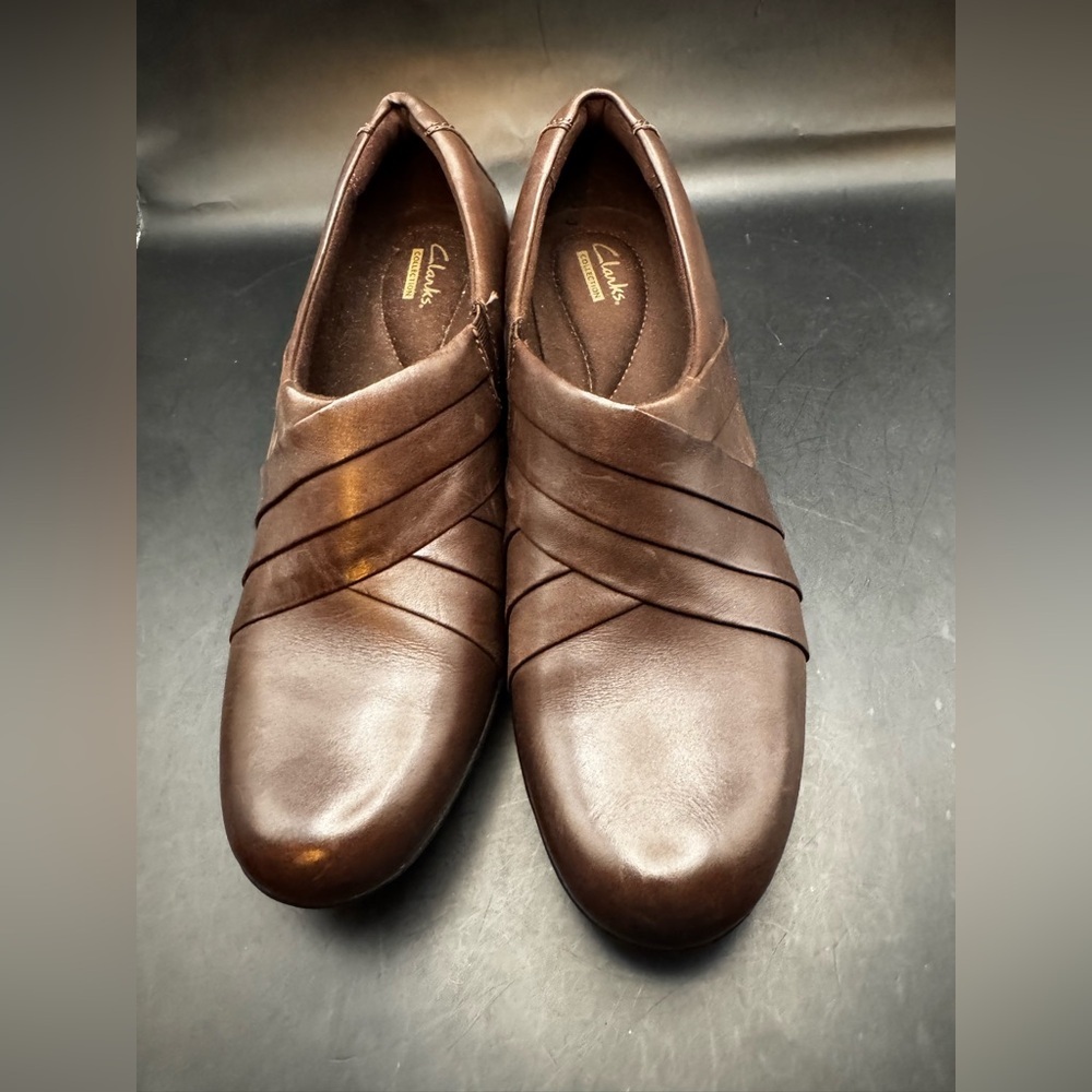 Clarks Collection Womens Channing Essa 15260 Brown Leather Size 9.5 M